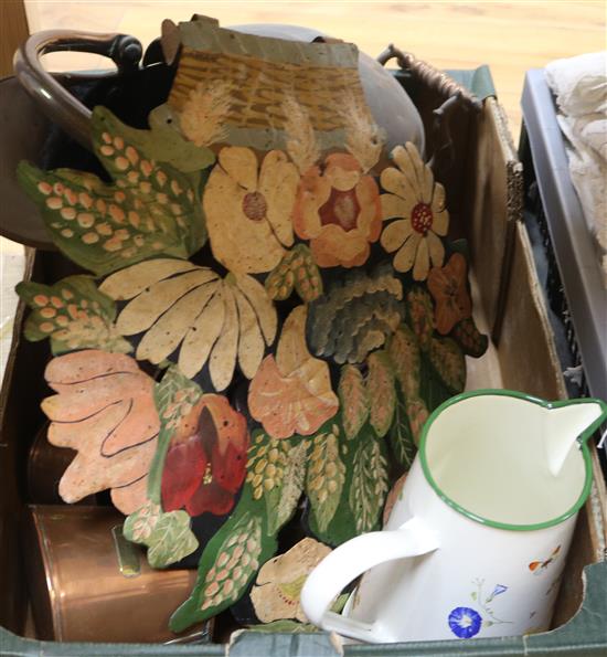 A box of metalware